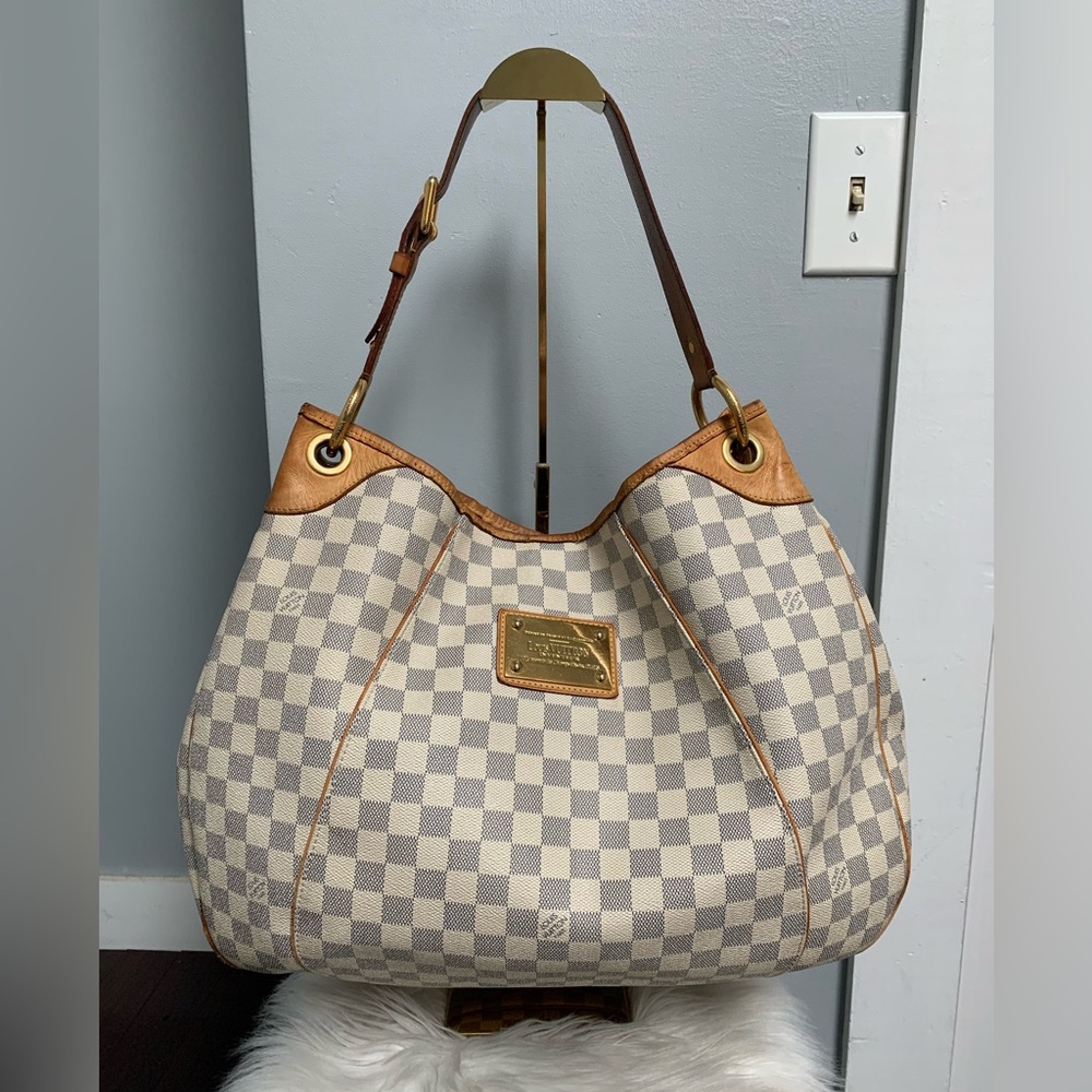 2010 authentic Louis Vuitton Galliera GM in Damier Azur
